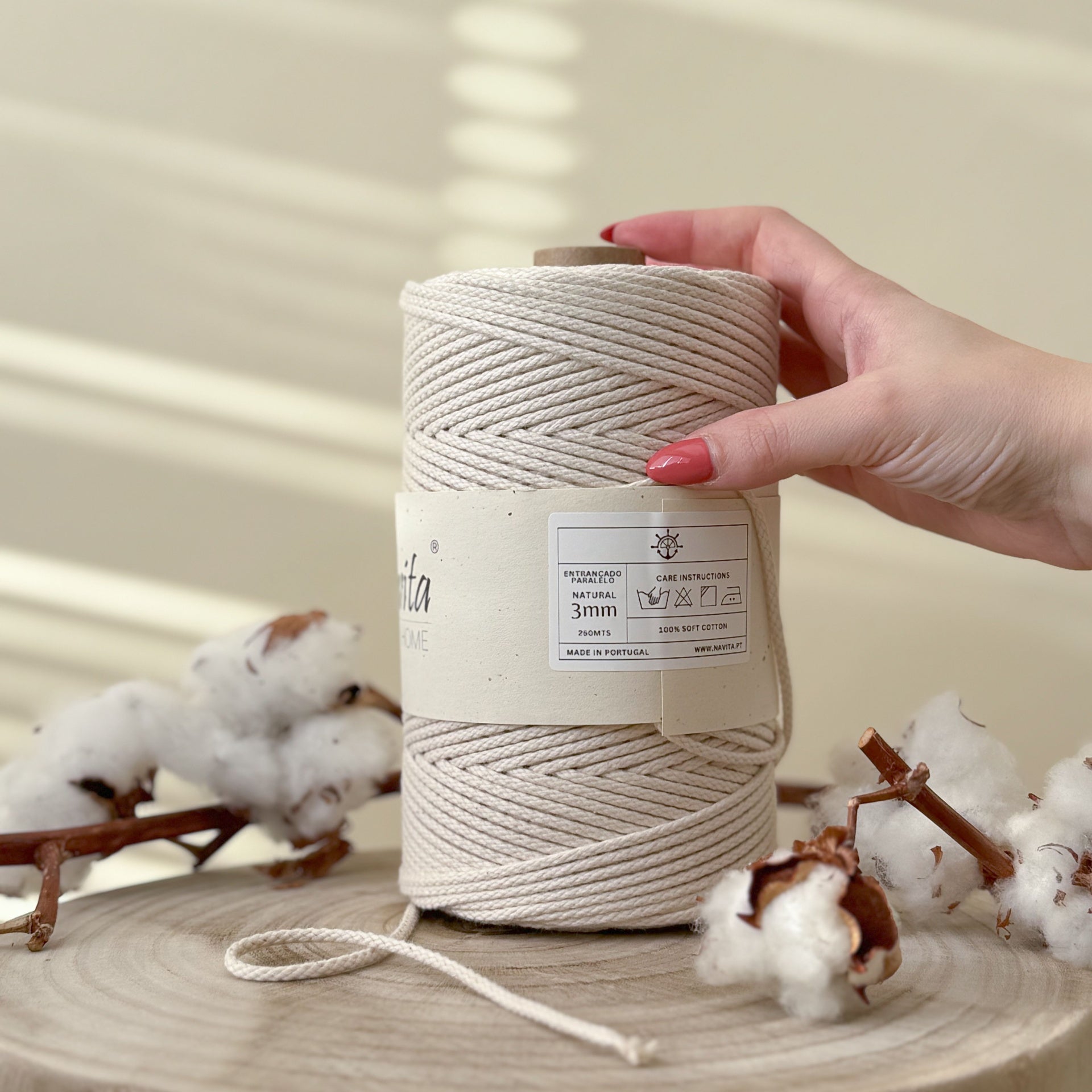 Parallel Braided Natural Cotton Thread