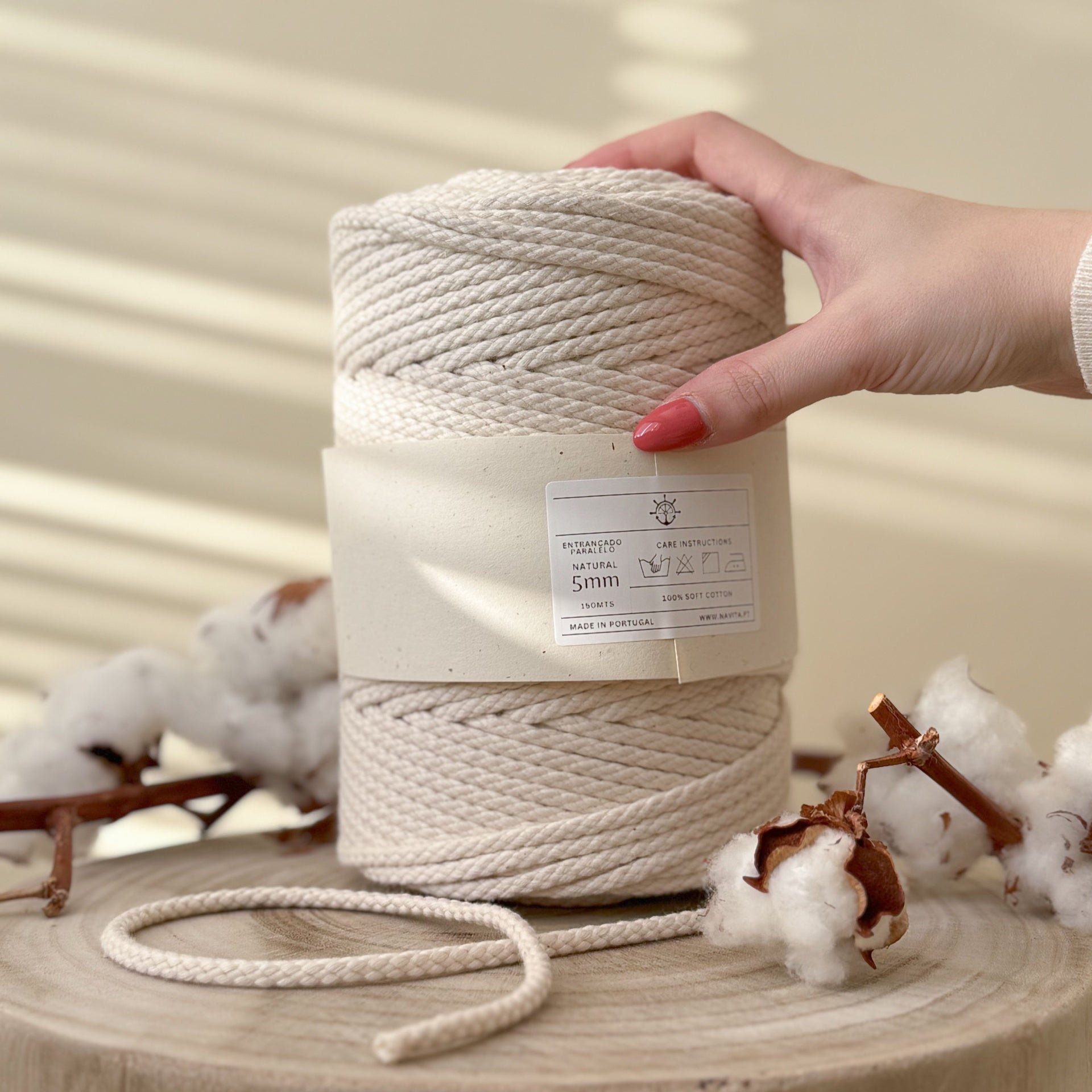 Parallel Braided Natural Cotton Thread