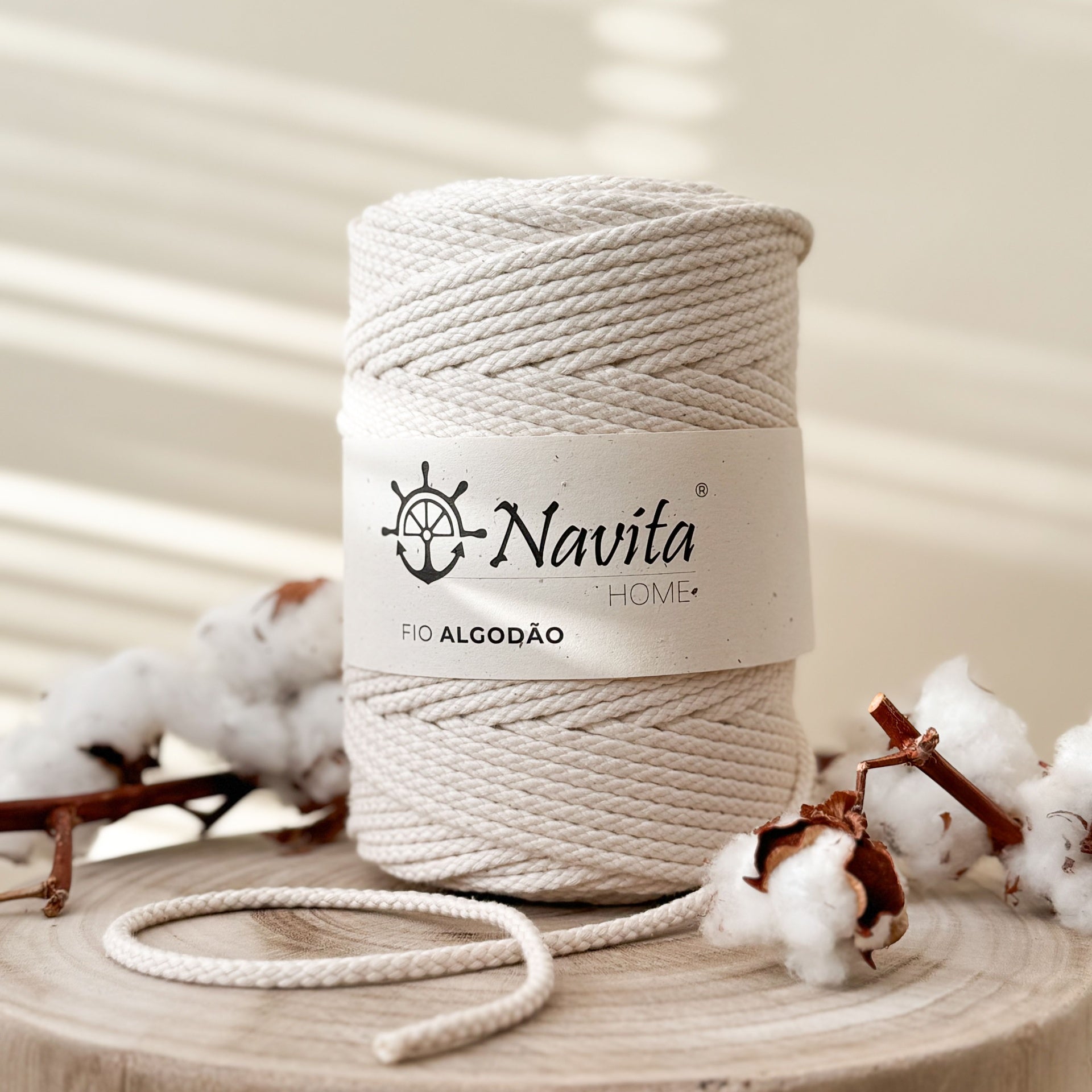 Parallel Braided Natural Cotton Thread