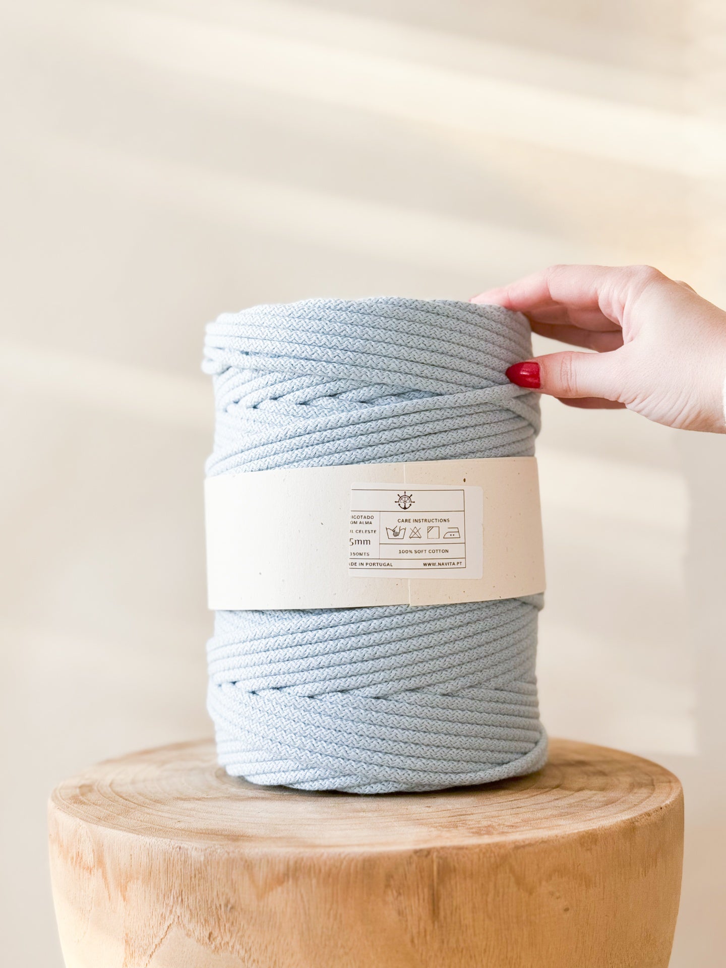 Fio Tricotado Algodão Com Alma 5mm