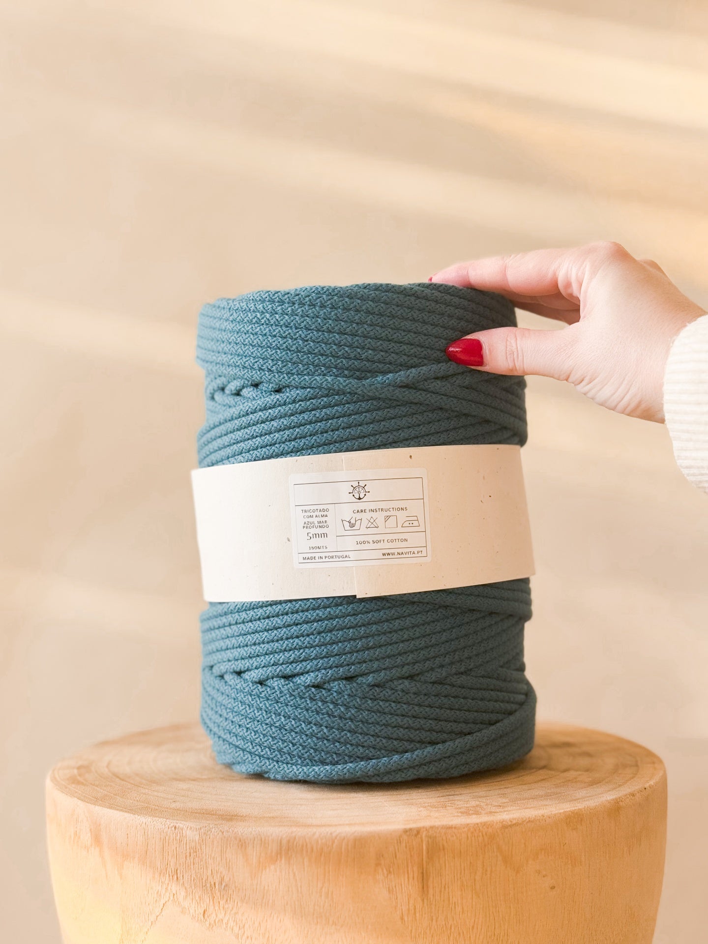 Fio Tricotado Algodão Com Alma 5mm