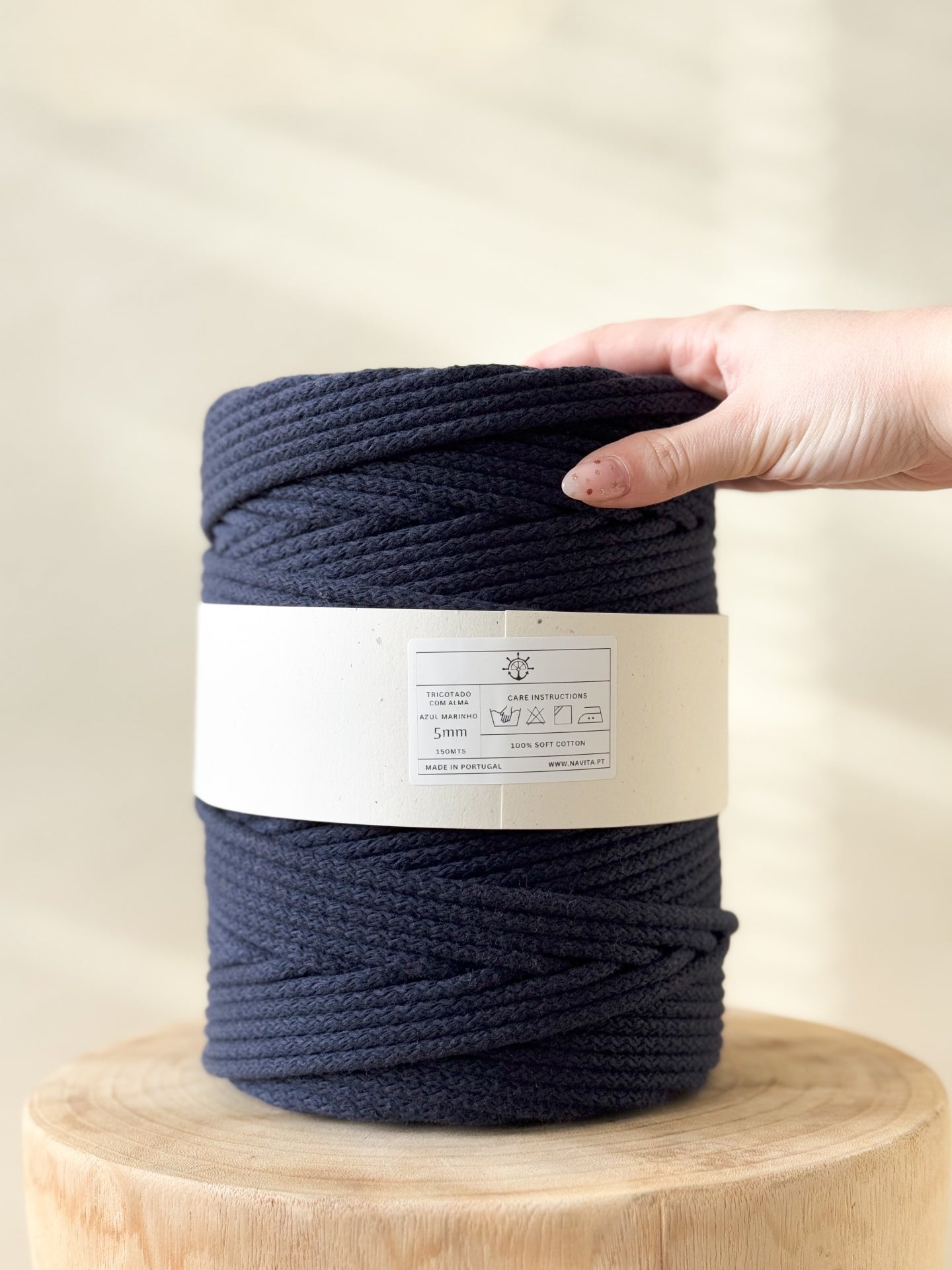 Fio Tricotado Algodão Com Alma 5mm