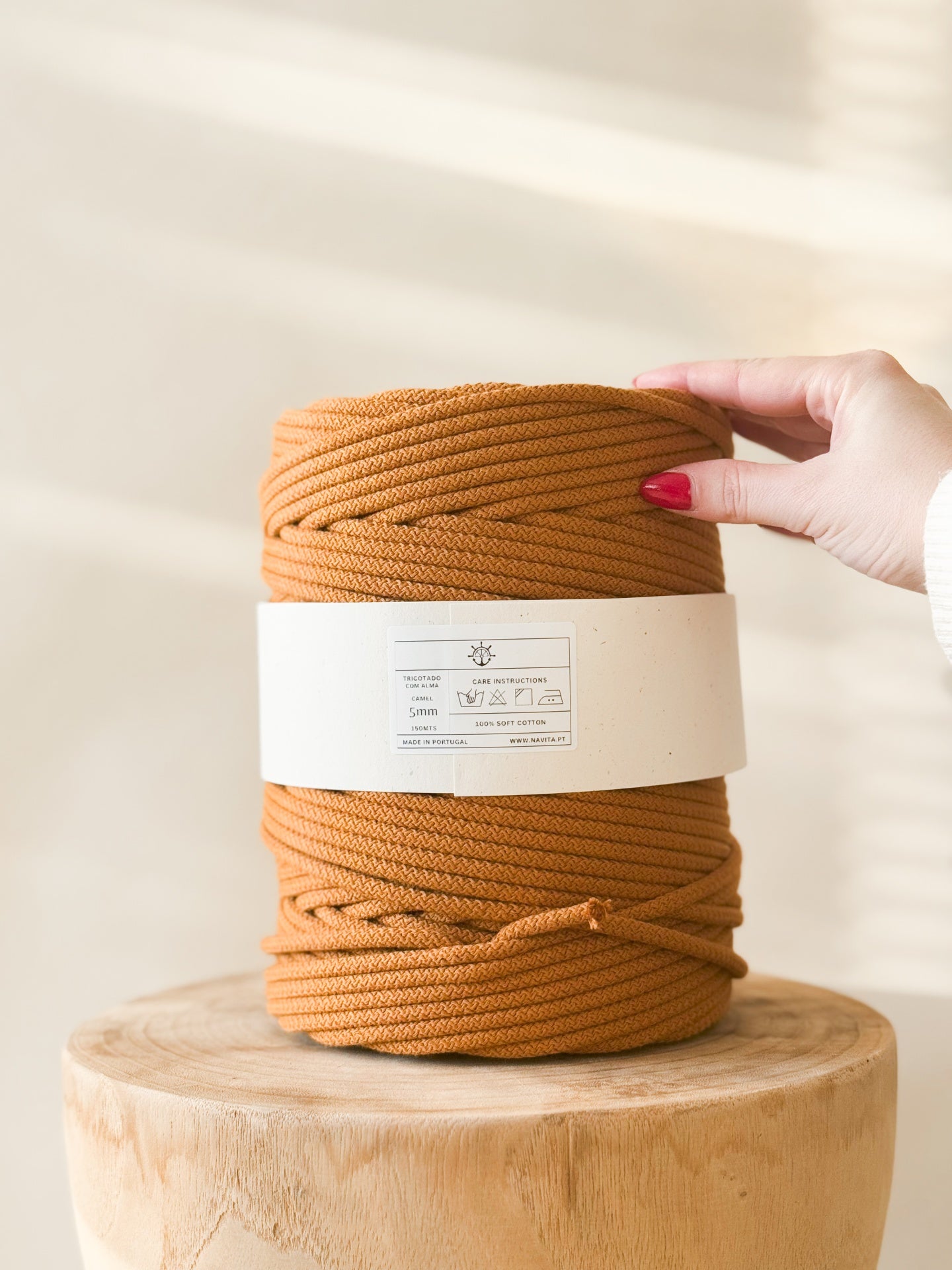 Fio Tricotado Algodão Com Alma 5mm