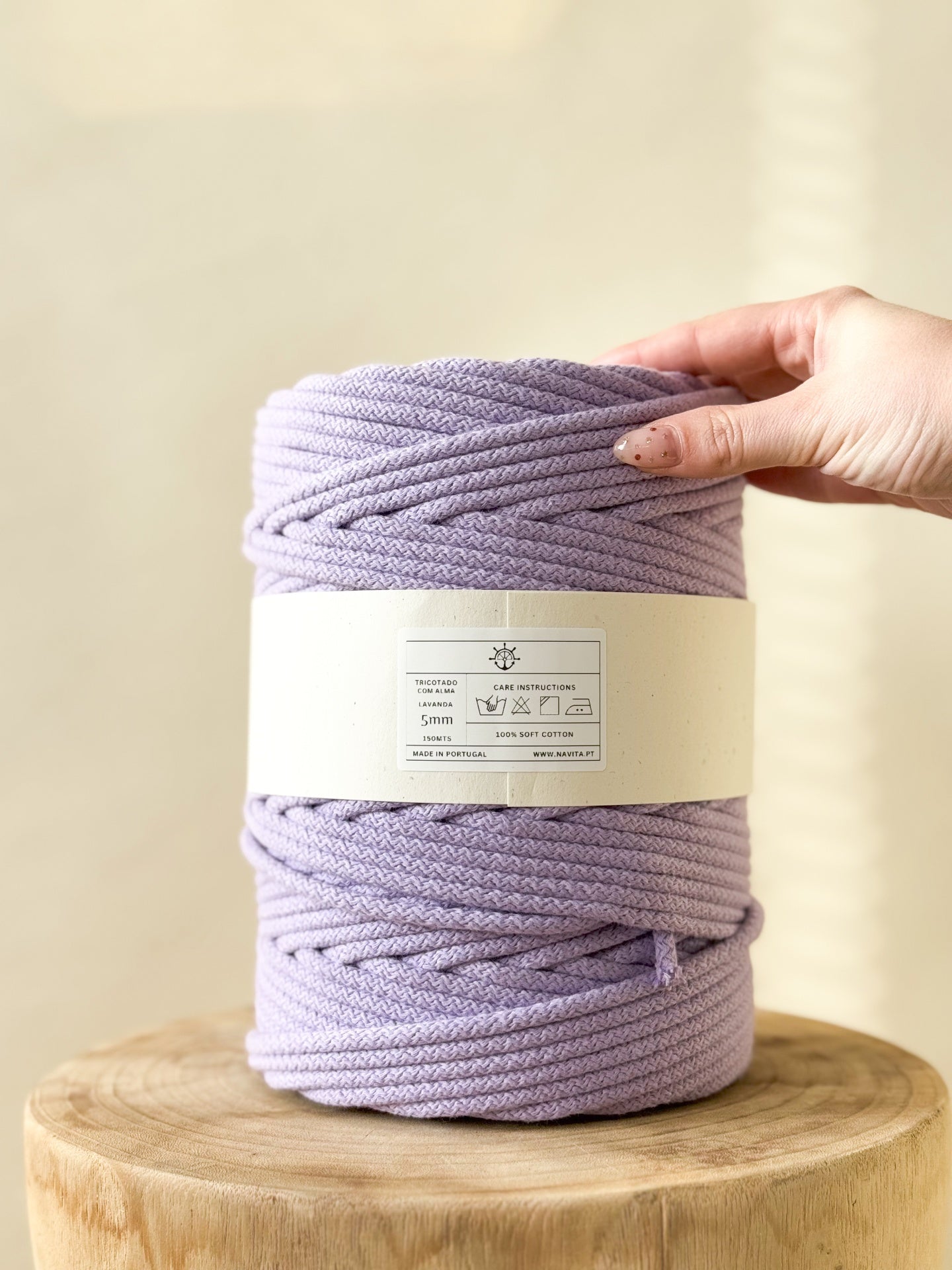 Fio Tricotado Algodão Com Alma 5mm