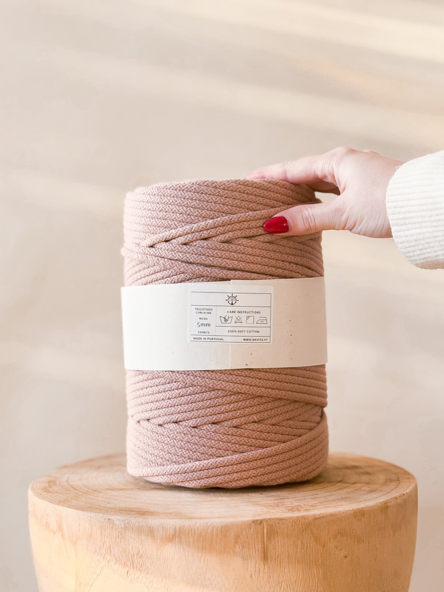 Fio Tricotado Algodão Com Alma 5mm