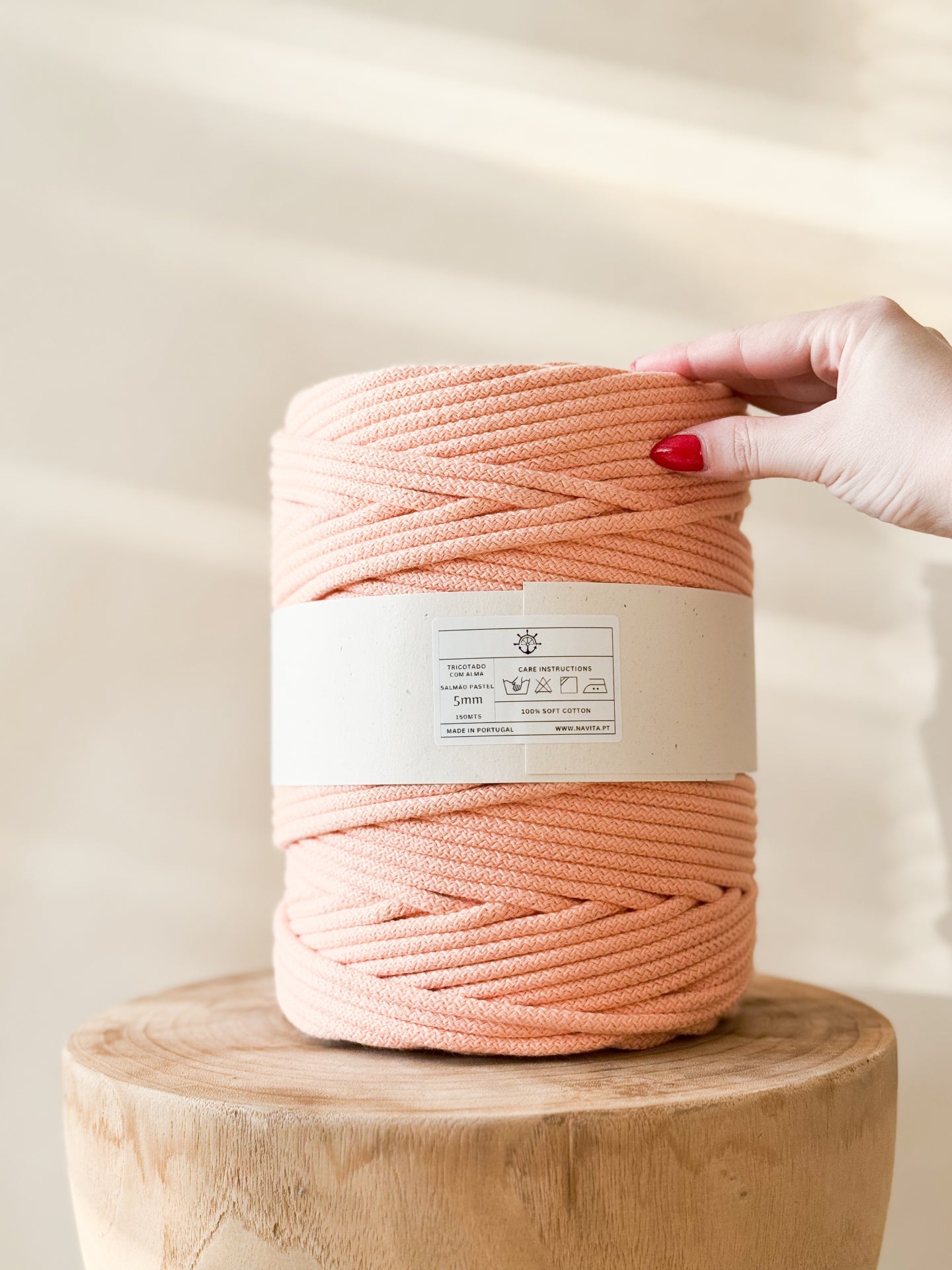 Fio Tricotado Algodão Com Alma 5mm