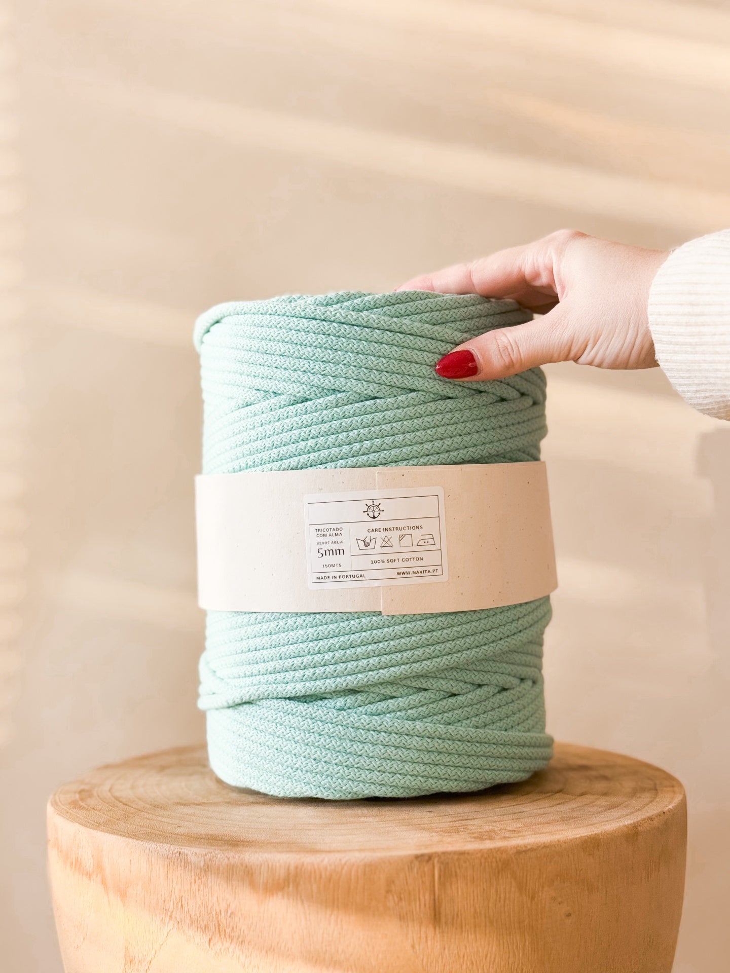 Fio Tricotado Algodão Com Alma 5mm