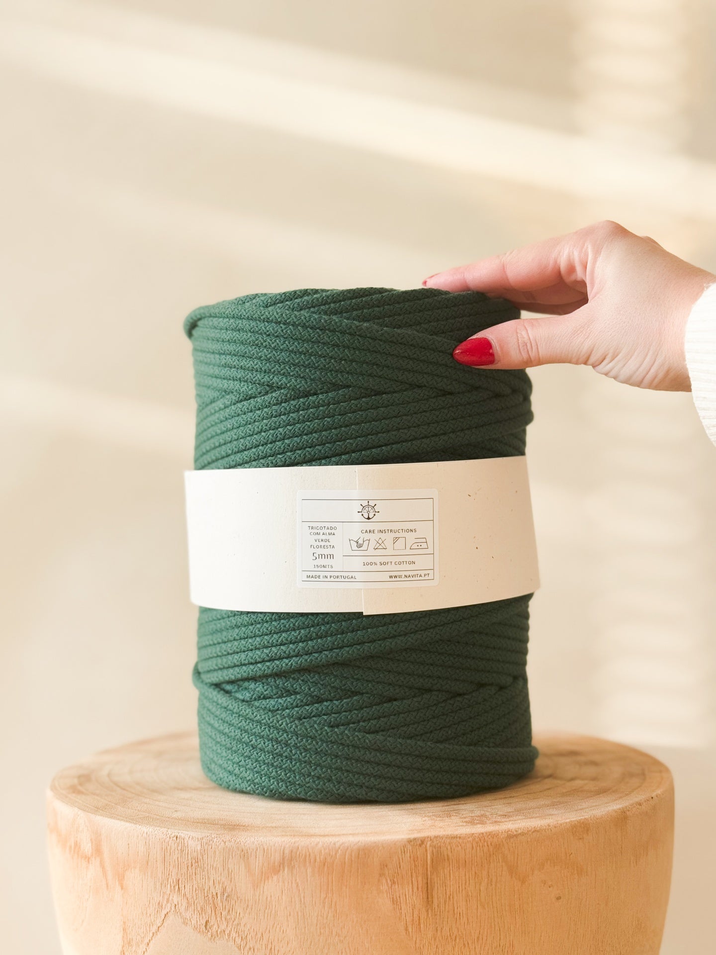 Fio Tricotado Algodão Com Alma 5mm