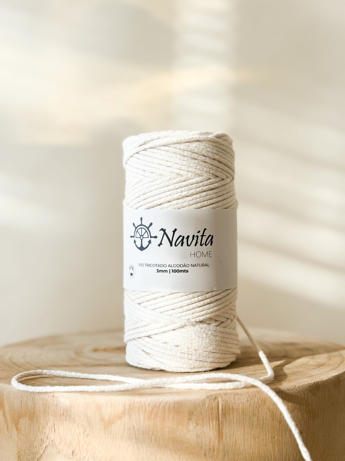 Fio Tricotado Algodão Natural
