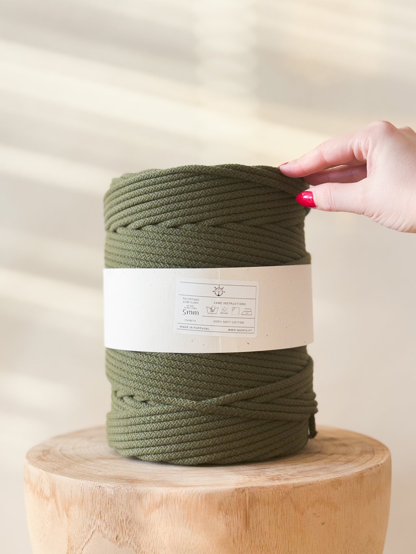 Fio Tricotado Algodão Com Alma 5mm