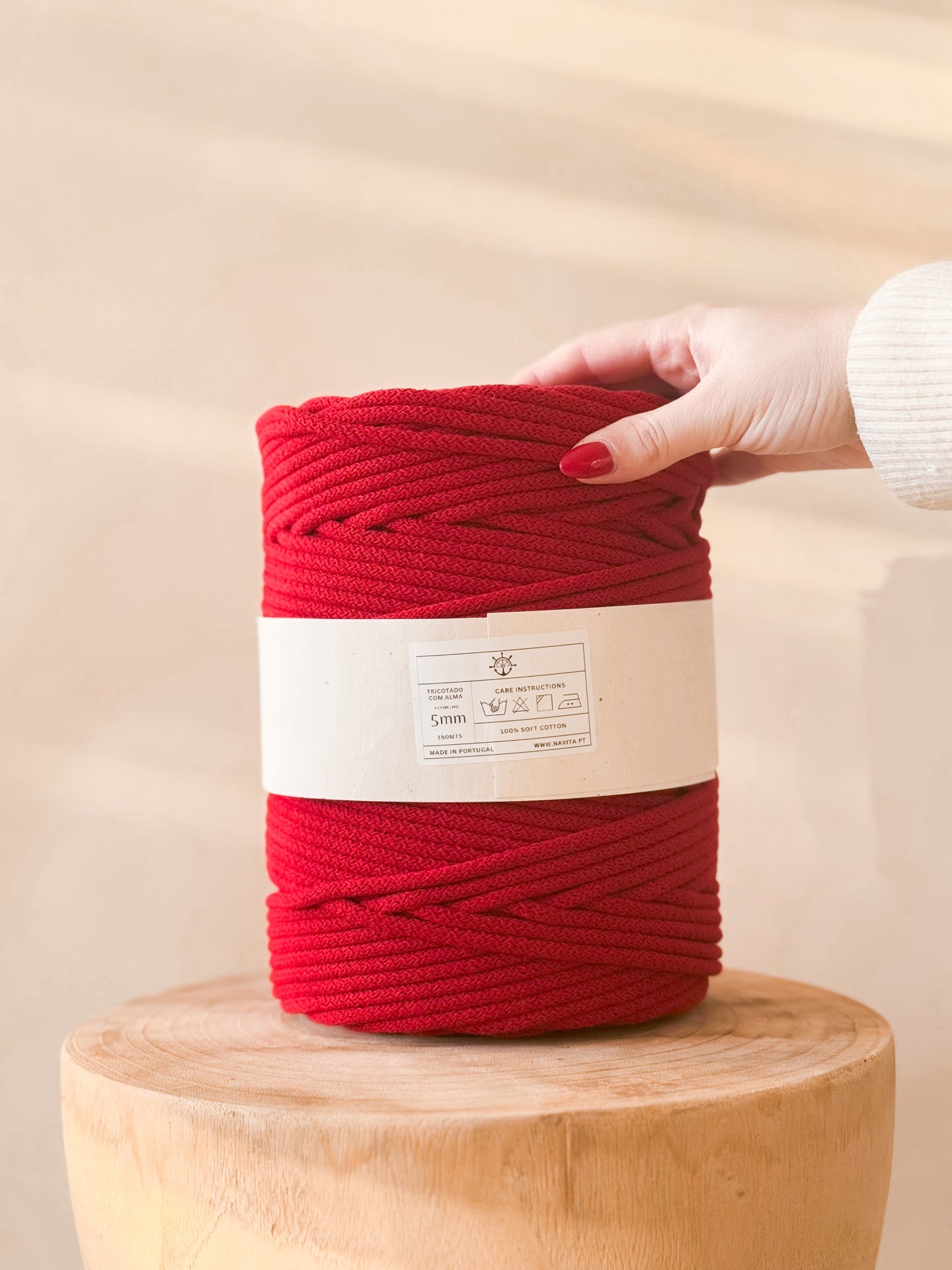 Fio Tricotado Algodão Com Alma 5mm