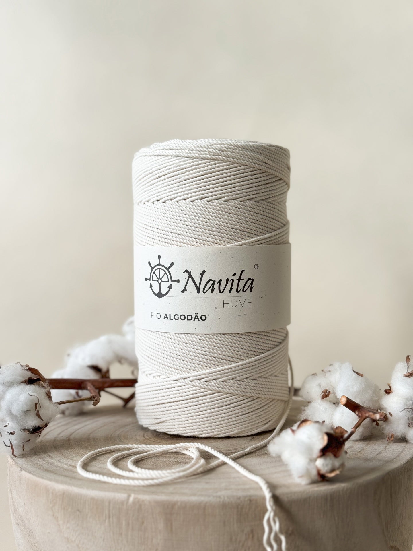 Fio Torcido Algodão Natural