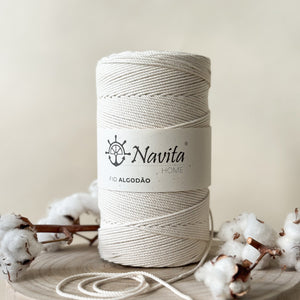 Fil torsadé en coton naturel 