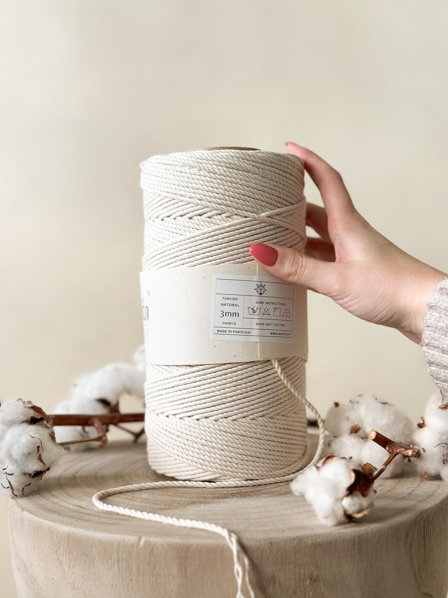 Fio Torcido Algodão Natural