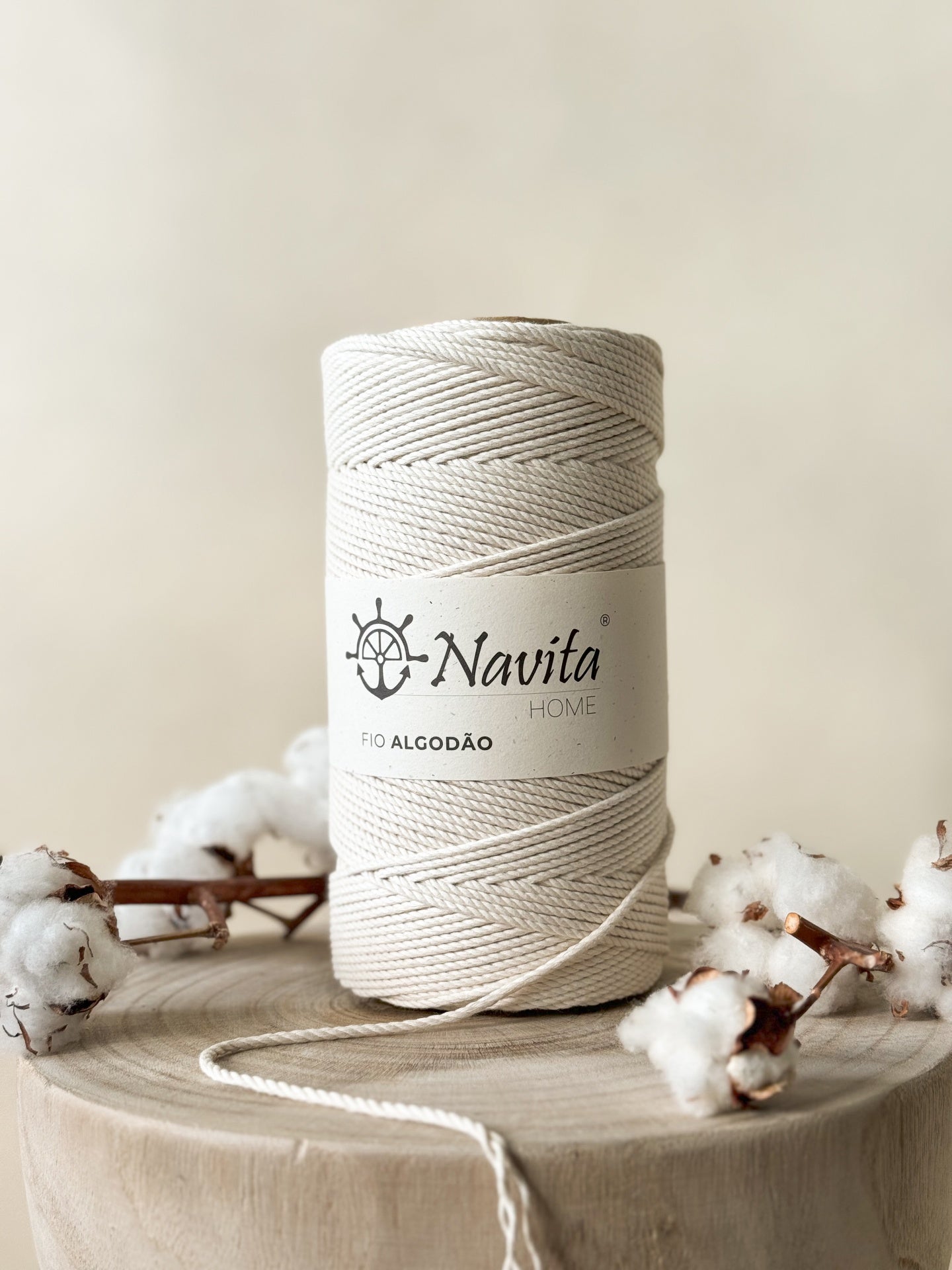 Fio Torcido Algodão Natural