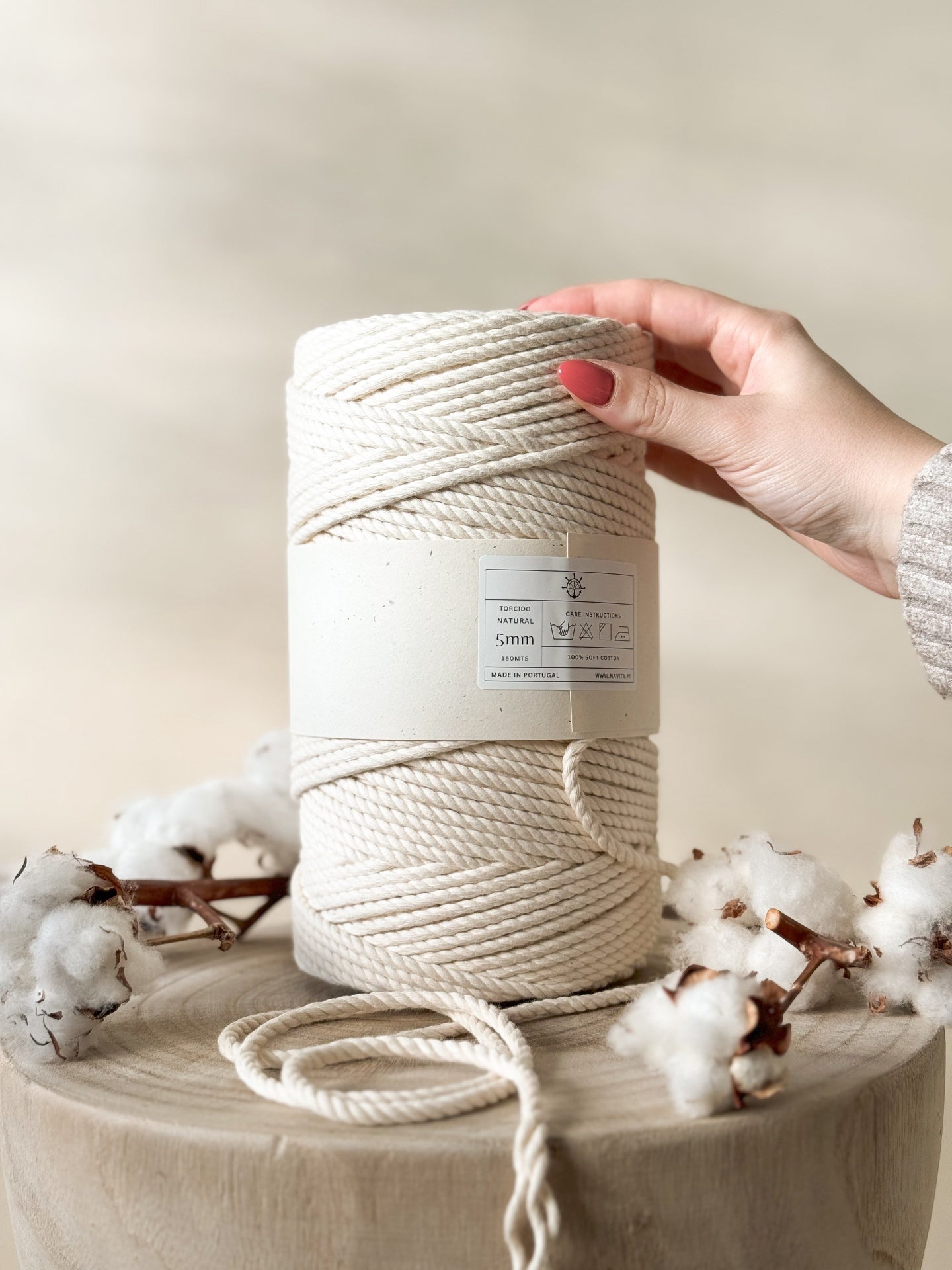 Fio Torcido Algodão Natural