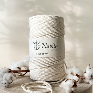 Fil torsadé en coton naturel 