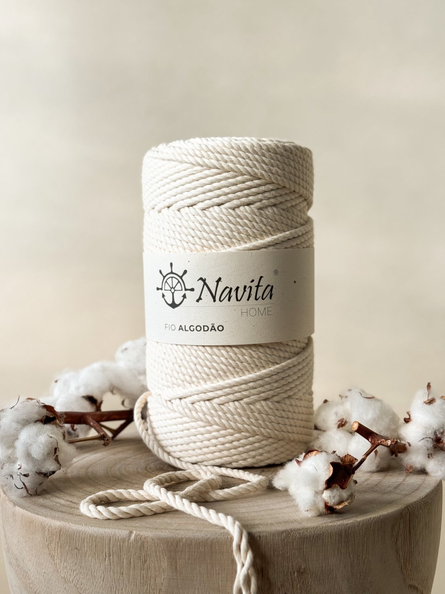 Fio Torcido Algodão Natural