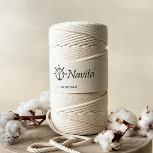 Fil torsadé en coton naturel 
