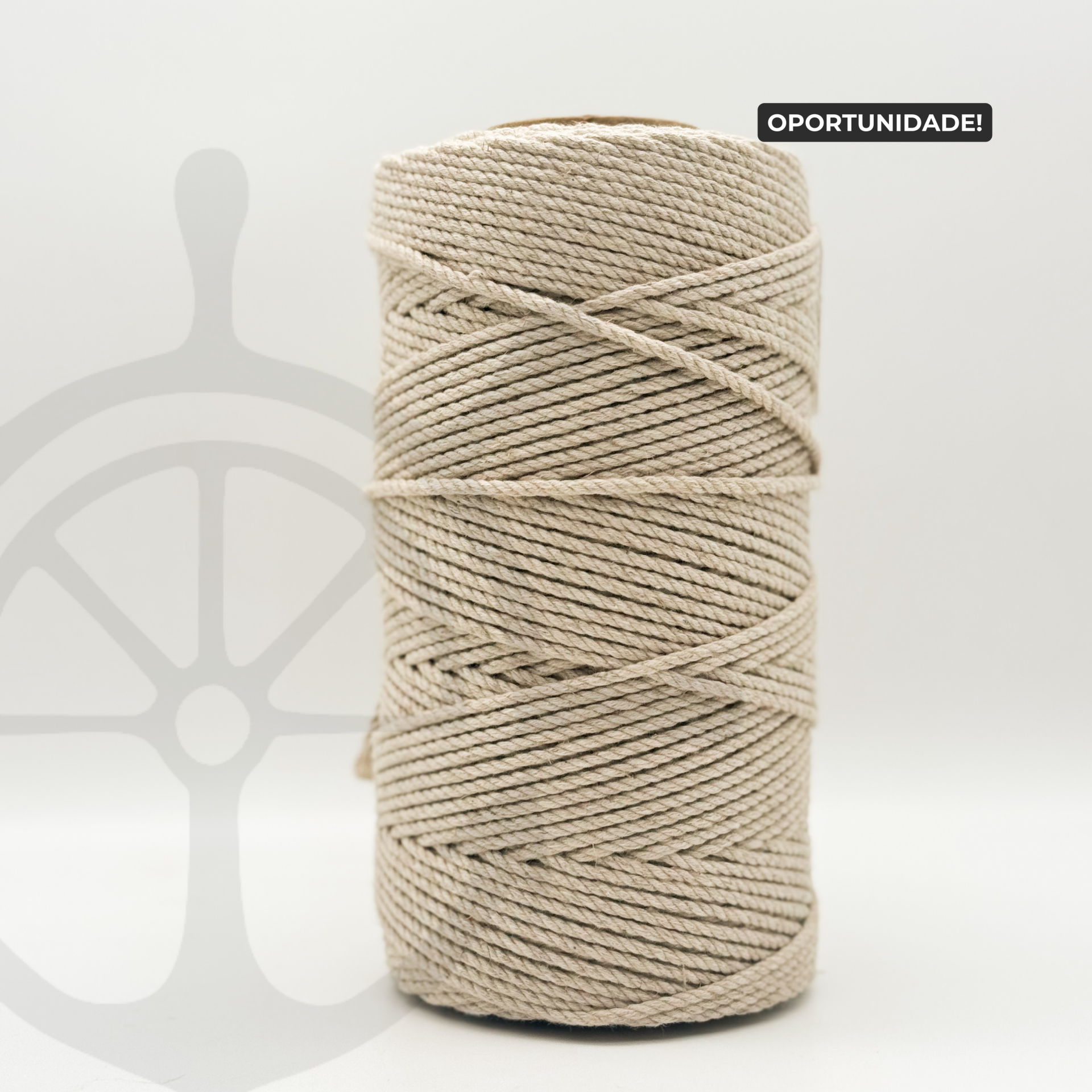 Fio Torcido de Algodão Natural- 4mm