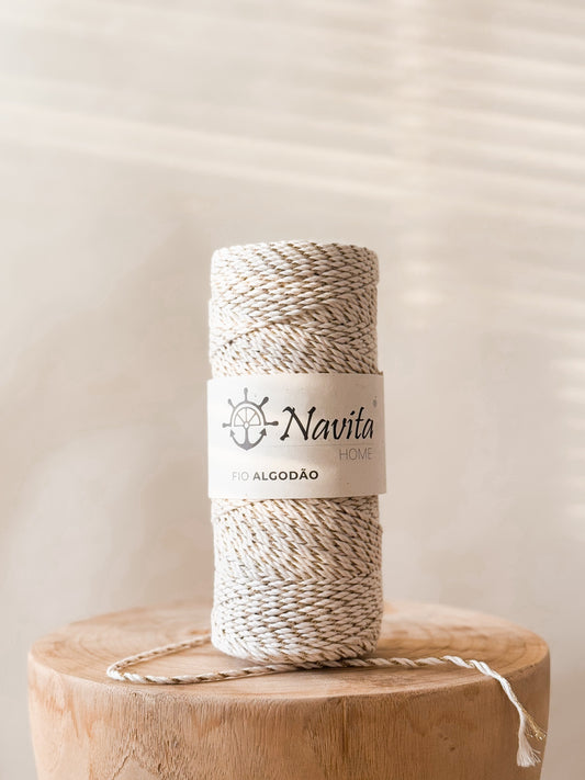 Twisted Cotton/Metallic Gold Thread 