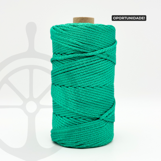 Fio Náutico Tubular Verde Esmeralda - 3mm