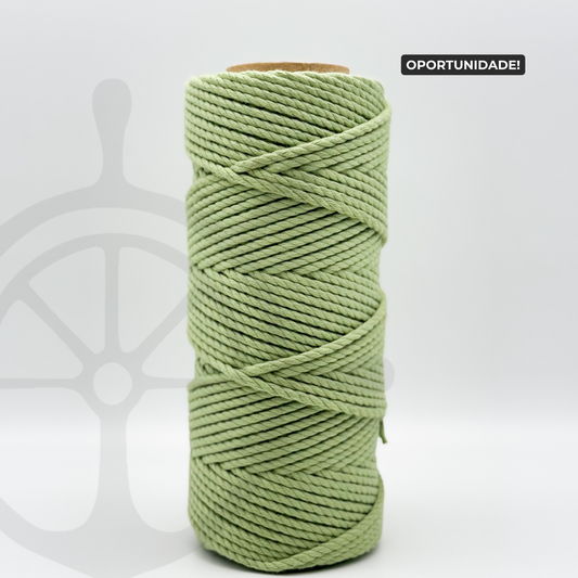 Fio Torcido Algodão Verde Pastel - 4mm