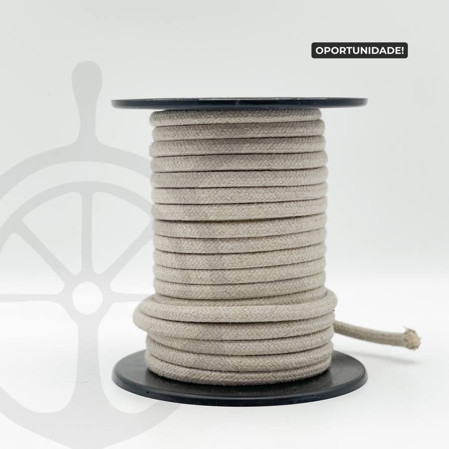 Braided Hemp/Cotton Rope with Core - 8mm