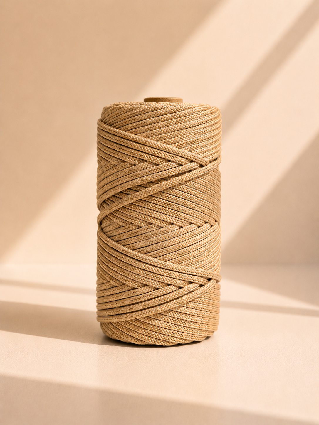 Fio Náutico Entrançado Bege Dourado - 4mm [OPORTUNIDADE]