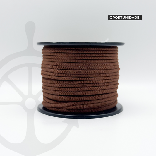 Fio Tricotado 100% Algodão Chocolate - 6mm