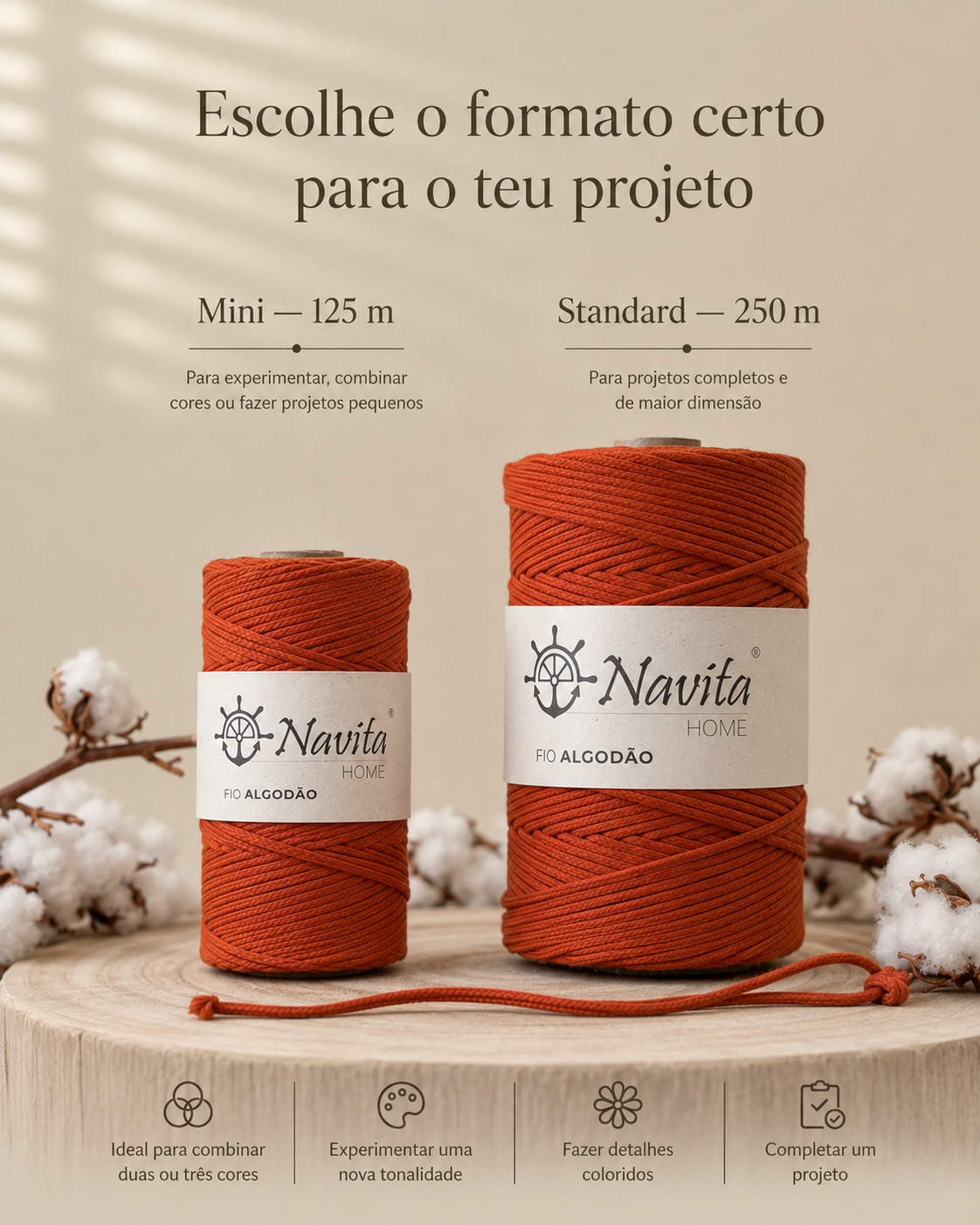 Fio Entrançado Algodão 3mm