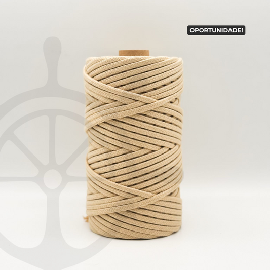 Fio Entrançado Algodão Areia - 5mm