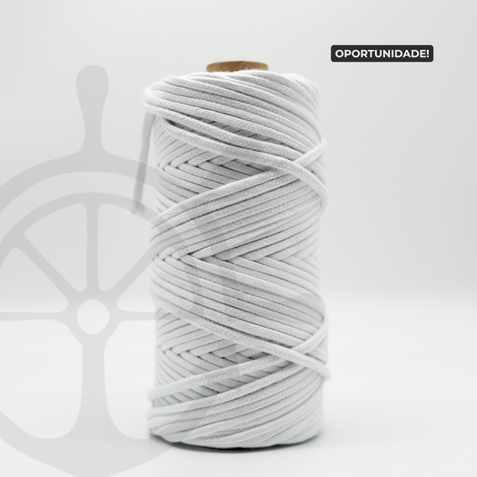 Fio Entrançado Algodão Branco - 4mm