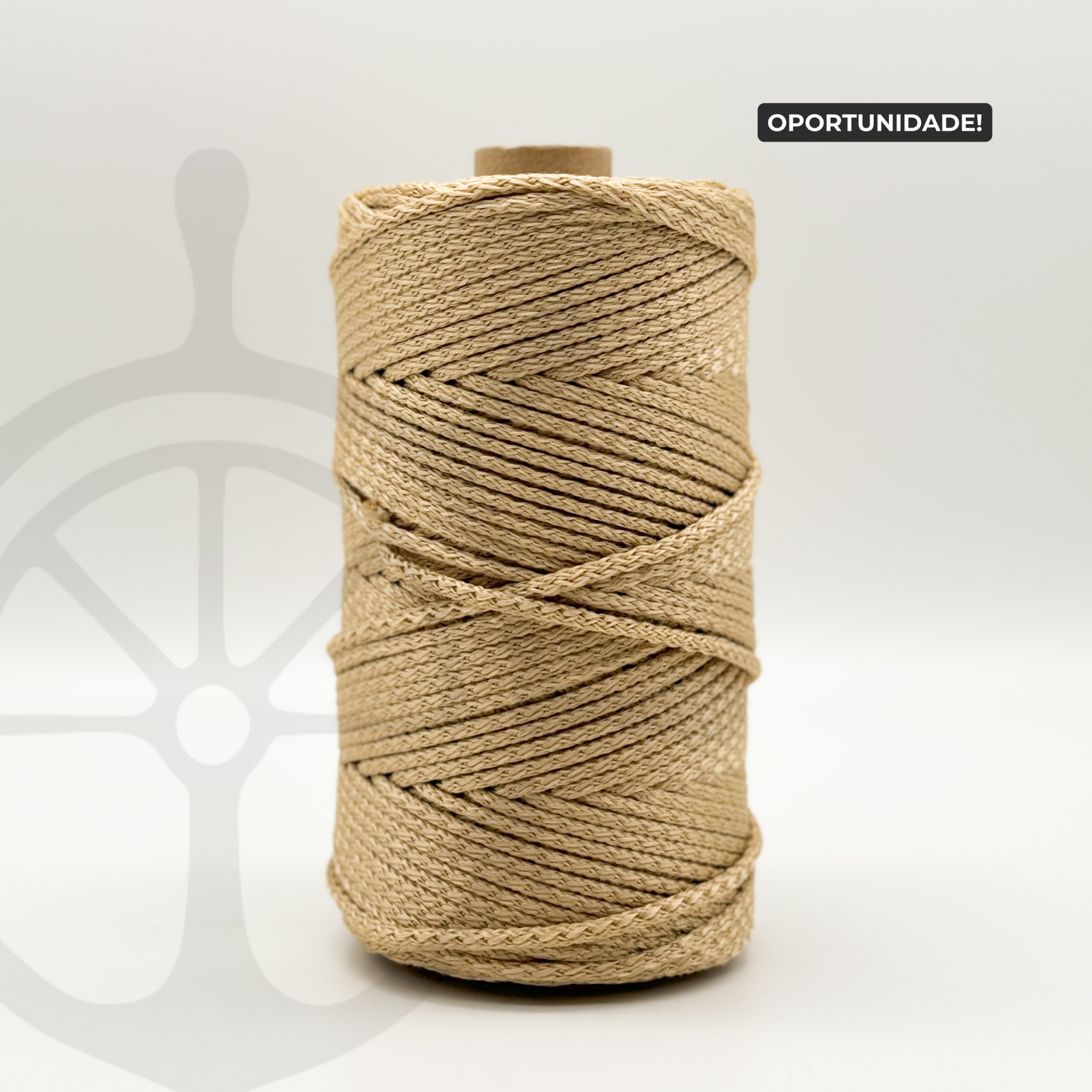 Fio Náutico Tubular Bege Dourado - 3mm