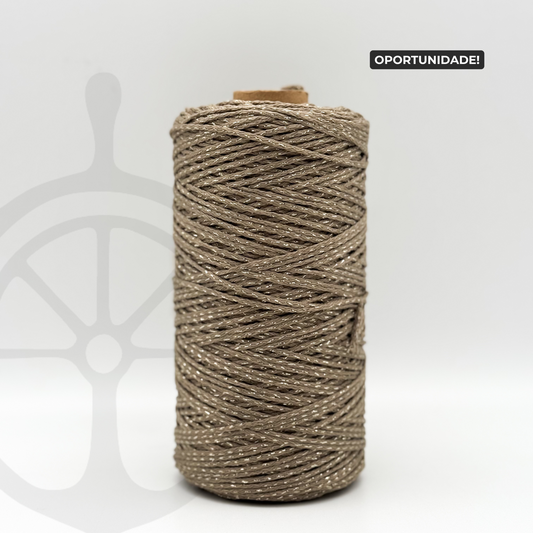 Fio Náutico Comfort Taupe Matte/Ouro - 1.5mm
