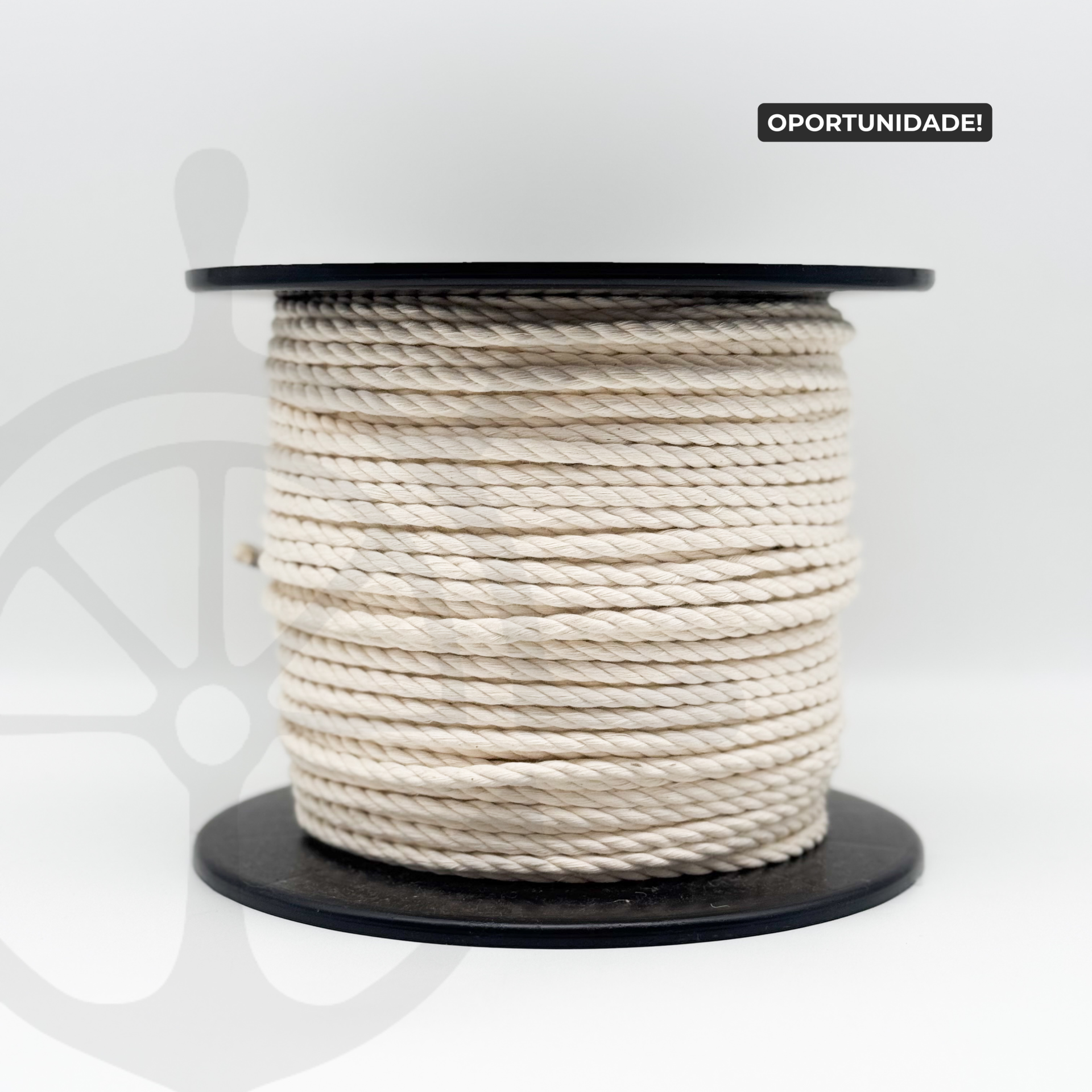 Corda Torcida de Algodão Natural - 8mm [Maleável] [OPORTUNIDADE]