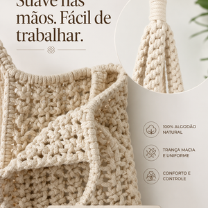 Fio Entrançado Algodão Natural