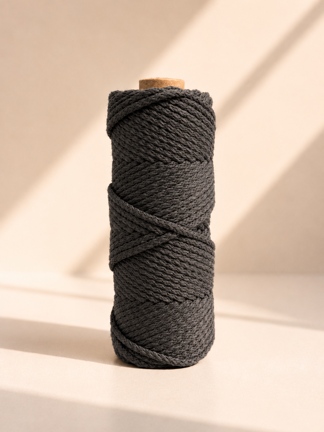 Fio Náutico Tubular Cinzento Escuro - 3mm [OPORTUNIDADE]