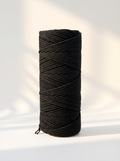 Hilo trenzado de algodón negro - 3mm [OFERTA]