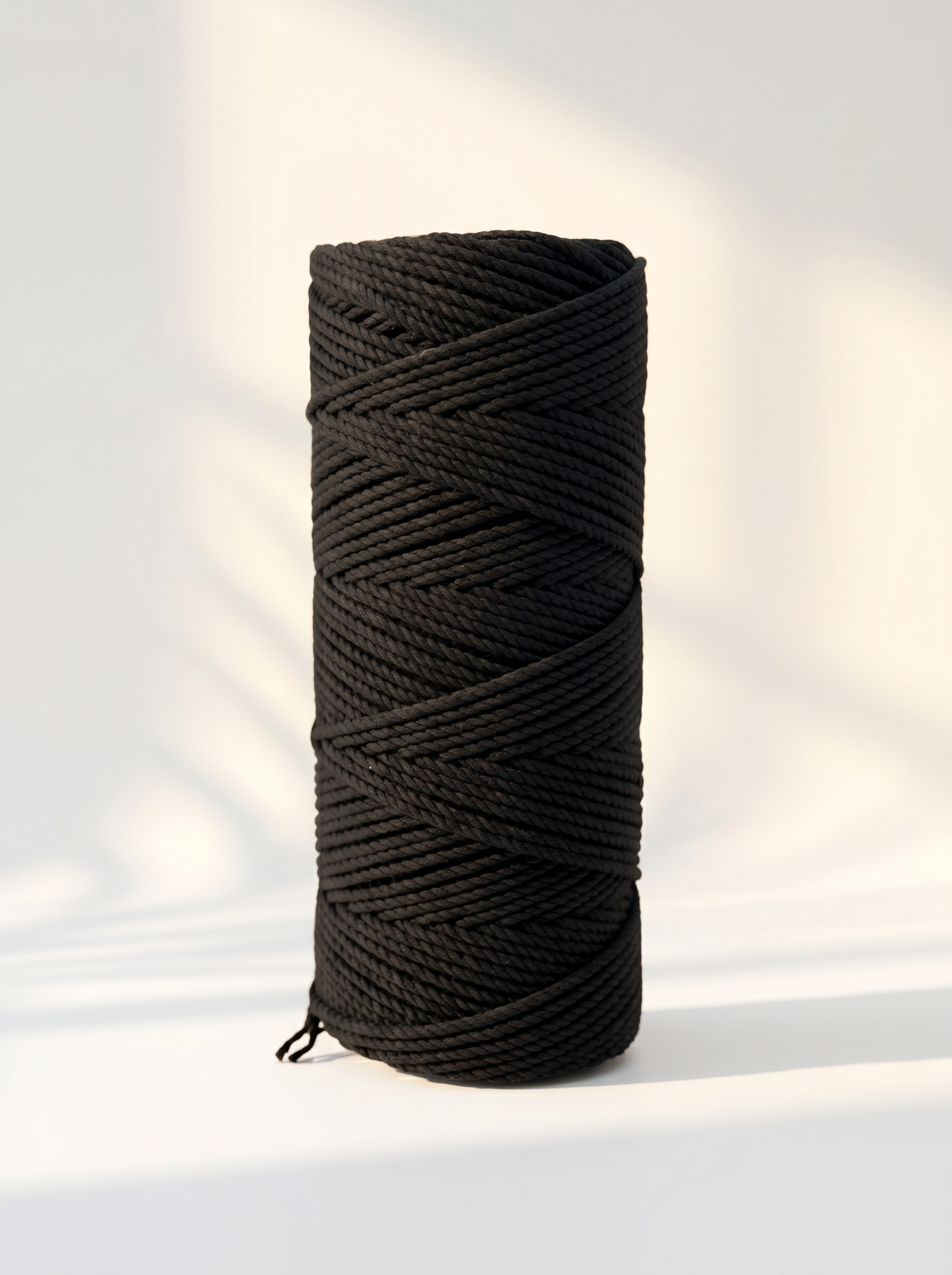 Fio Torcido Algodão Preto - 3mm [OPORTUNIDADE]