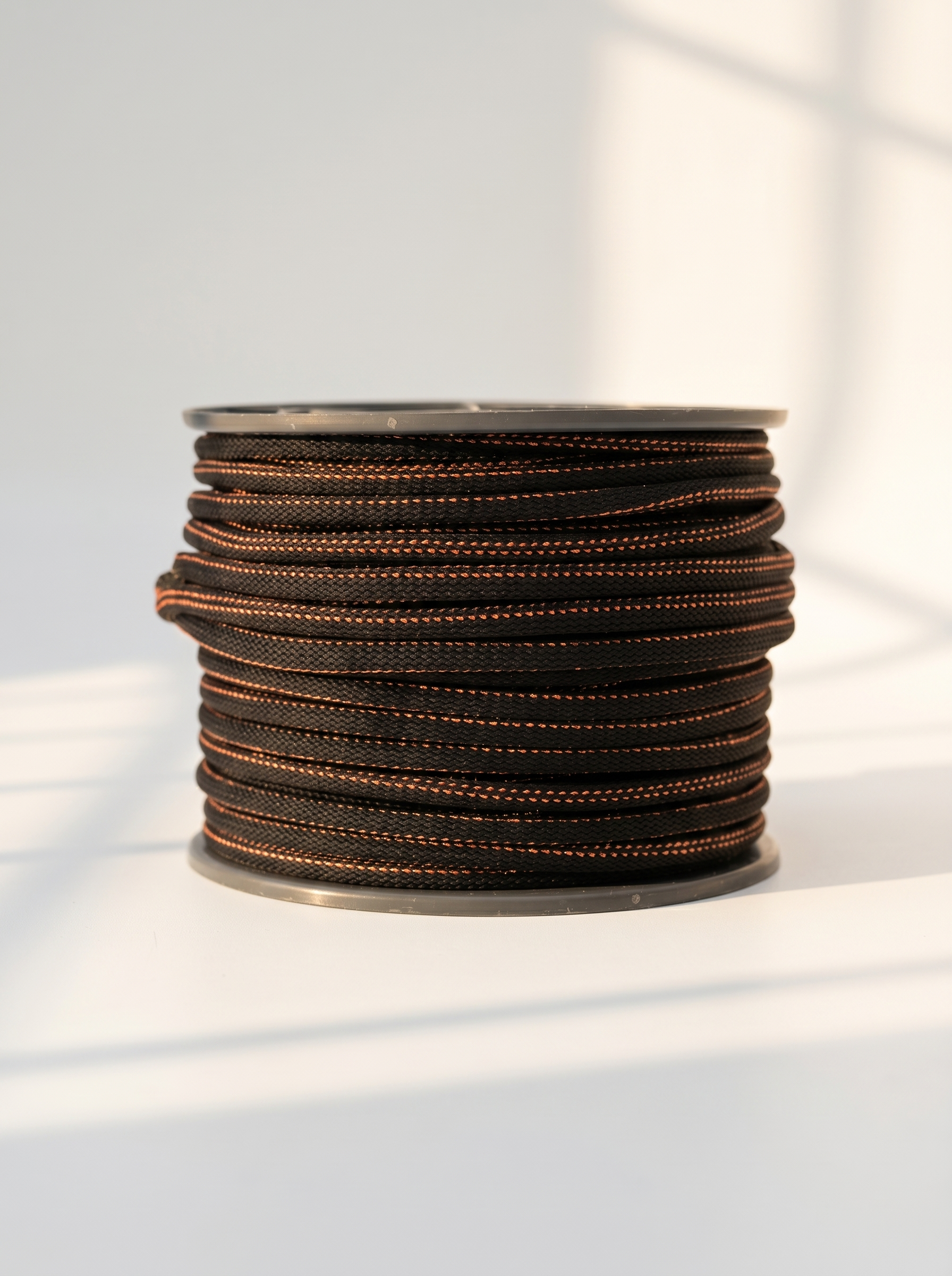 Corda Náutica Tubular Preto/Cobre- 8mm [OPORTUNIDADE]