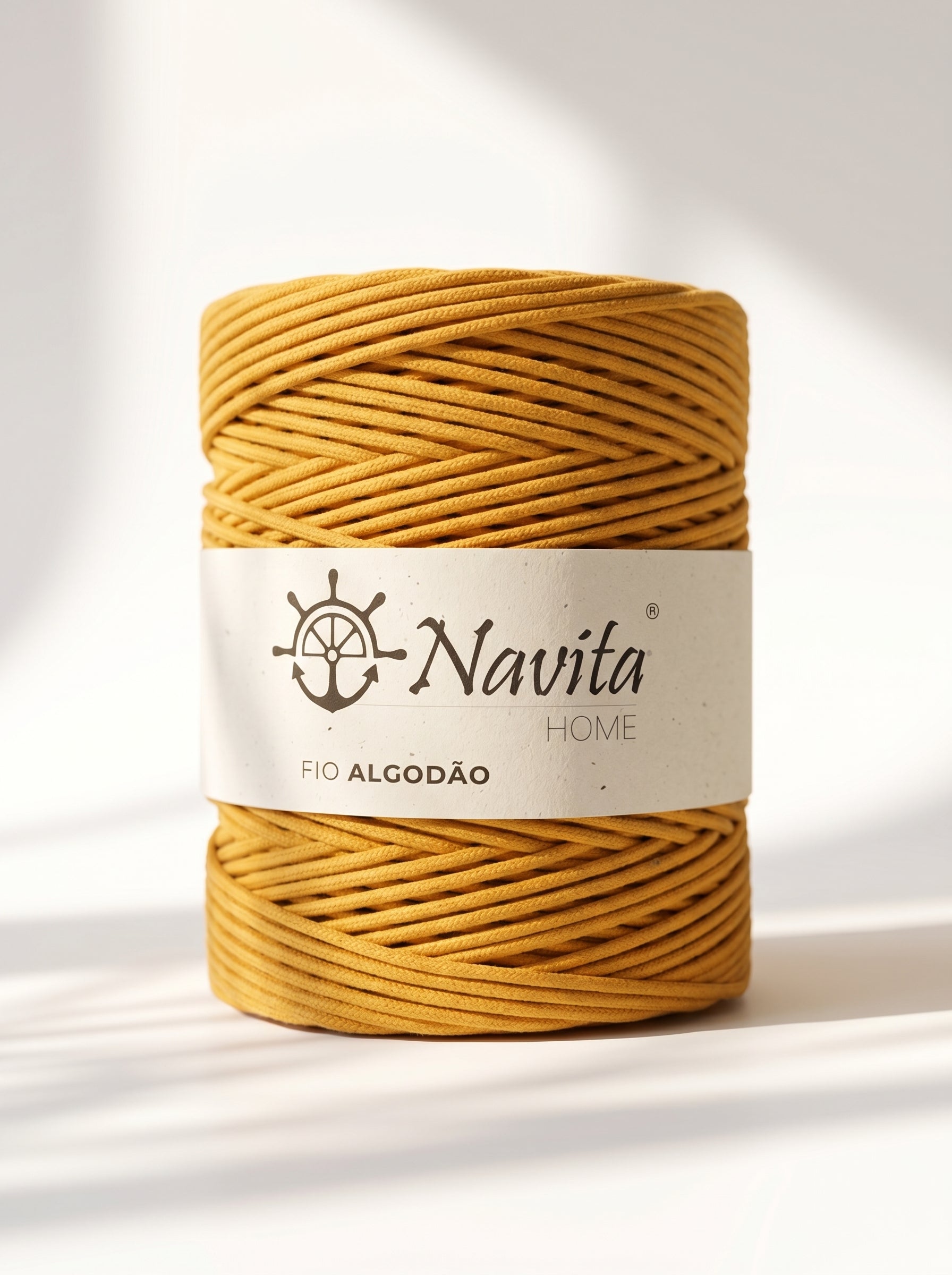 Fio Algodão Entrançado COM alma Amarelo - 3mm [OPORTUNIDADE]
