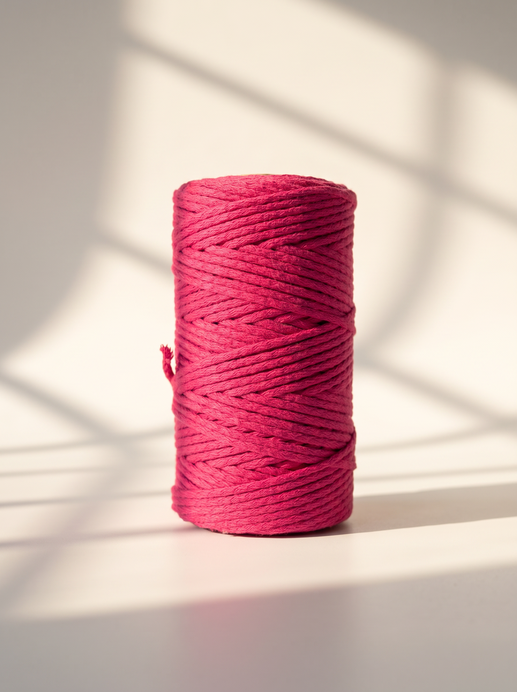 Fio Algodão Tricotado Fucsia - 3mm [OPORTUNIDADE]