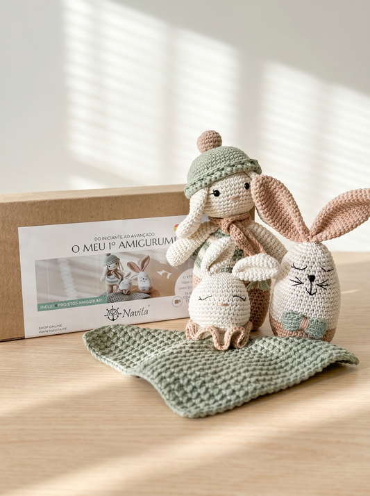 Kit Amigurumi 3 Níveis — Aprende do Zero (Iniciante ao Avançado)
