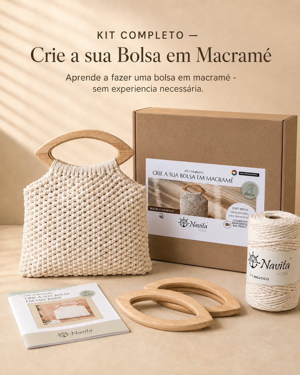 Kit Completo — Crea tu Bolso en Macramé