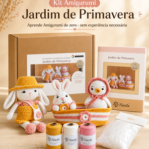 Kit Amigurumi Jardim de Primavera - (Iniciante ao Avançado)