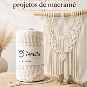 Fio Entrançado Algodão Natural