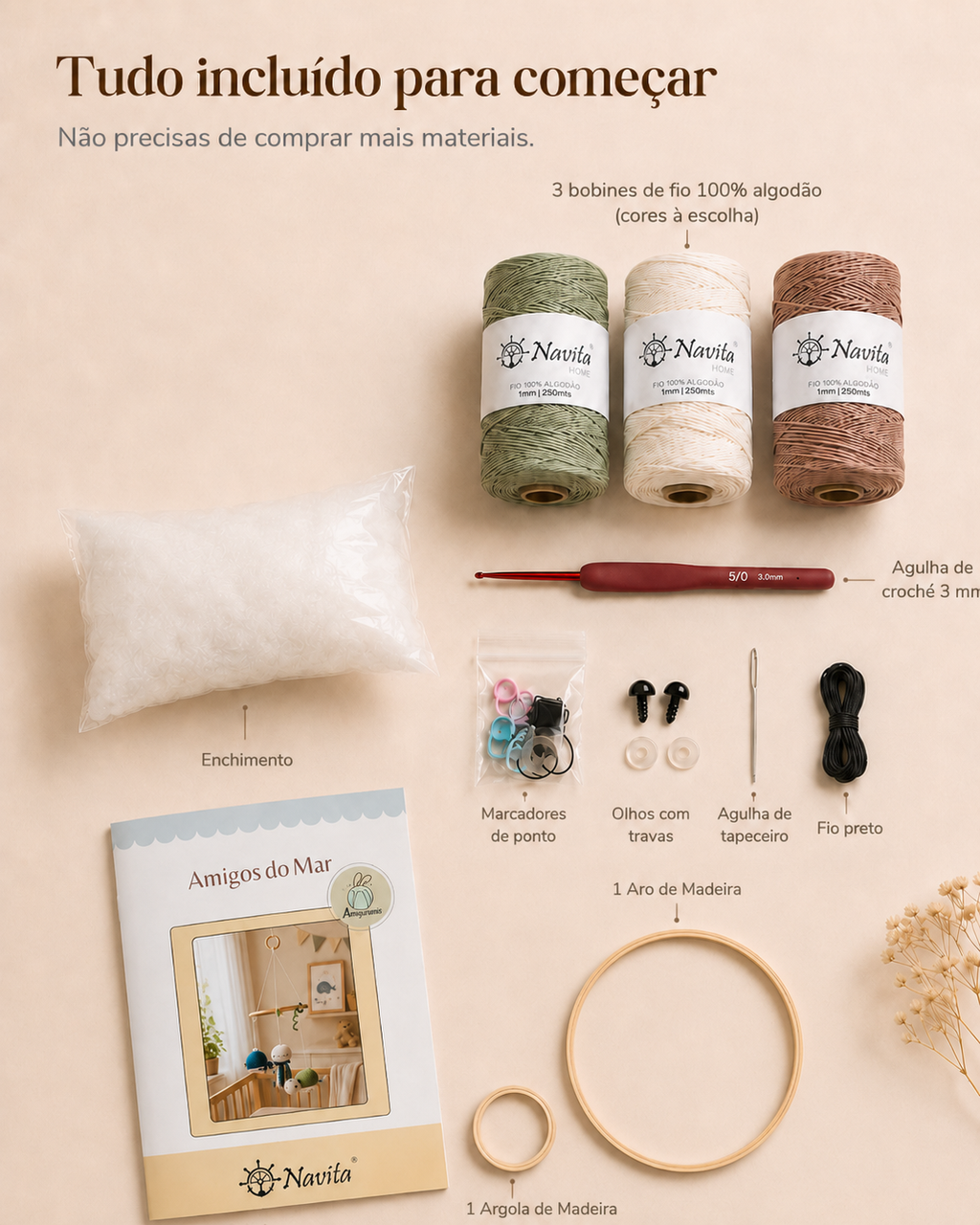 Kit Amigurumi Amigos del Mar - (Principiante a Avanzado)