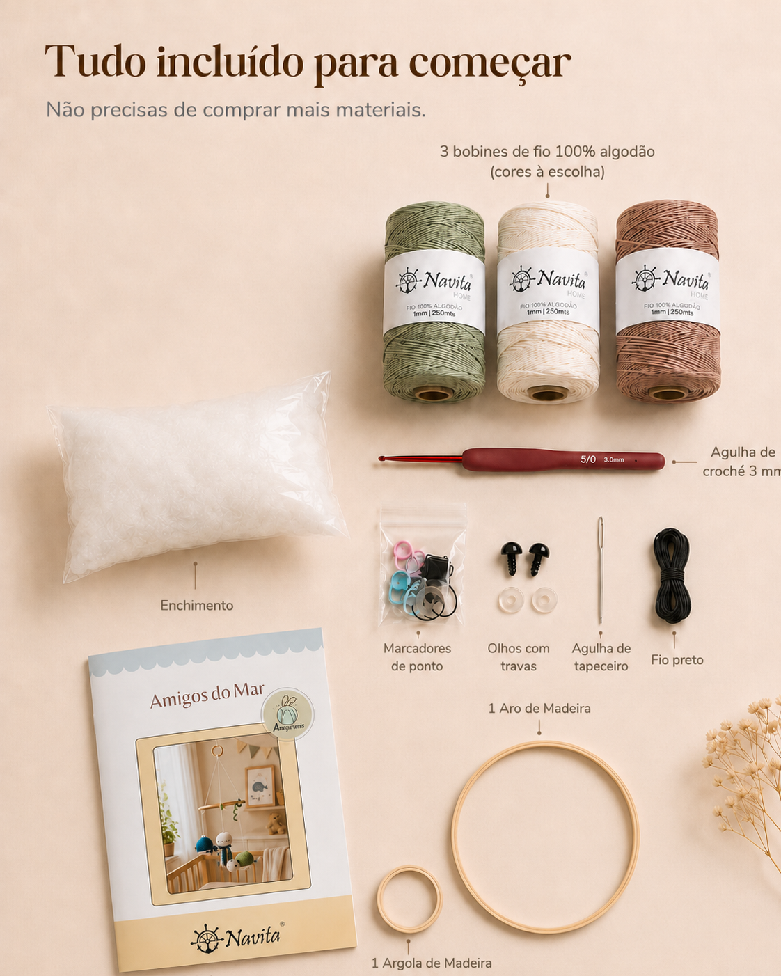 Kit Amigurumi Amigos do Mar - (Iniciante ao Avançado)
