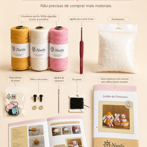 Kit Amigurumi Jardim de Primavera - (Iniciante ao Avançado)